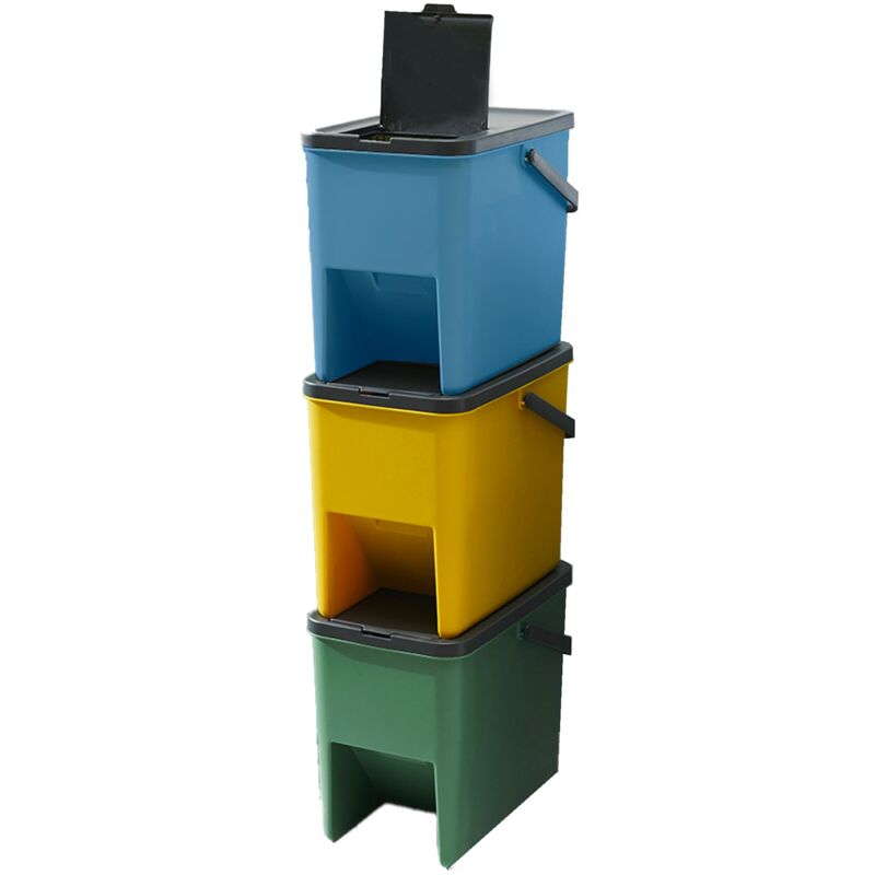 foto del prodotto set di 3 contenitori impilabili h31.5 cm bergen
