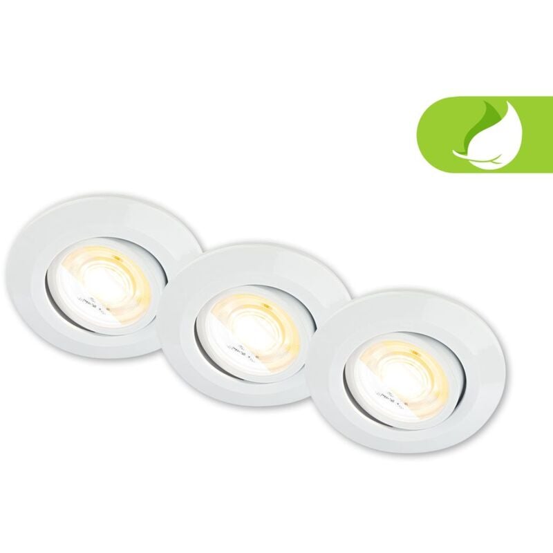 foto del prodotto set di 3 faretti da incasso a led 230v lampade da incasso a led spot orientabili cts ra90