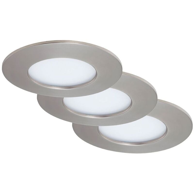 foto del prodotto set di 3 faretti da incasso a led 4,9w argento 4000k plastica 8,5cm ip44 briloner