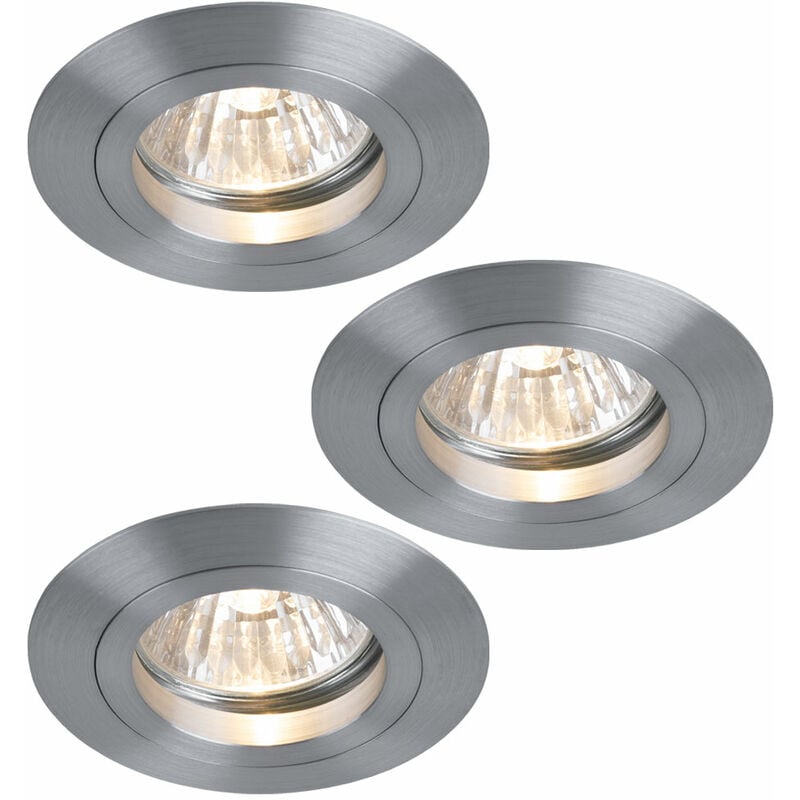 foto del prodotto set di 3 faretti da incasso ip44 lampada in alluminio 8cm rotonda paulmann 925.23