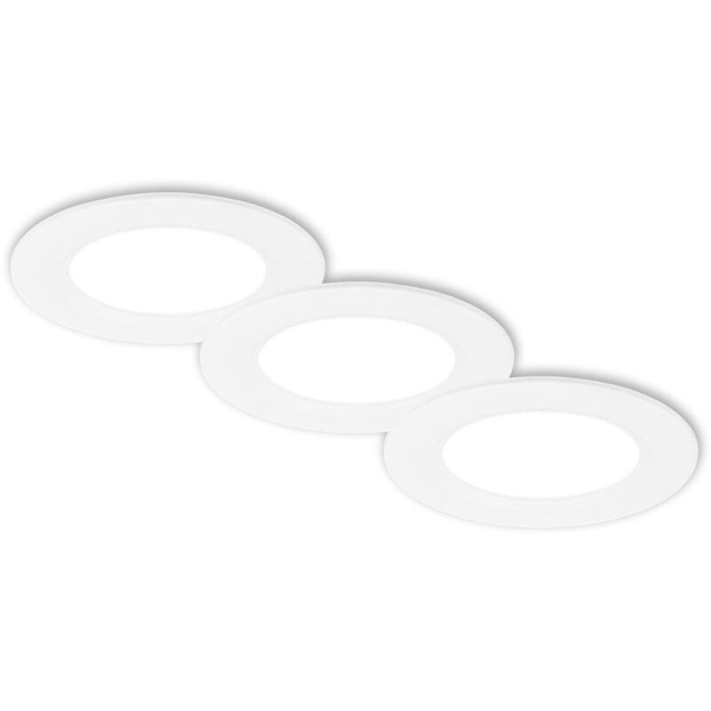 foto del prodotto set di 3 faretti da incasso led 230v led faretti da incasso spot piatti bianco neutro