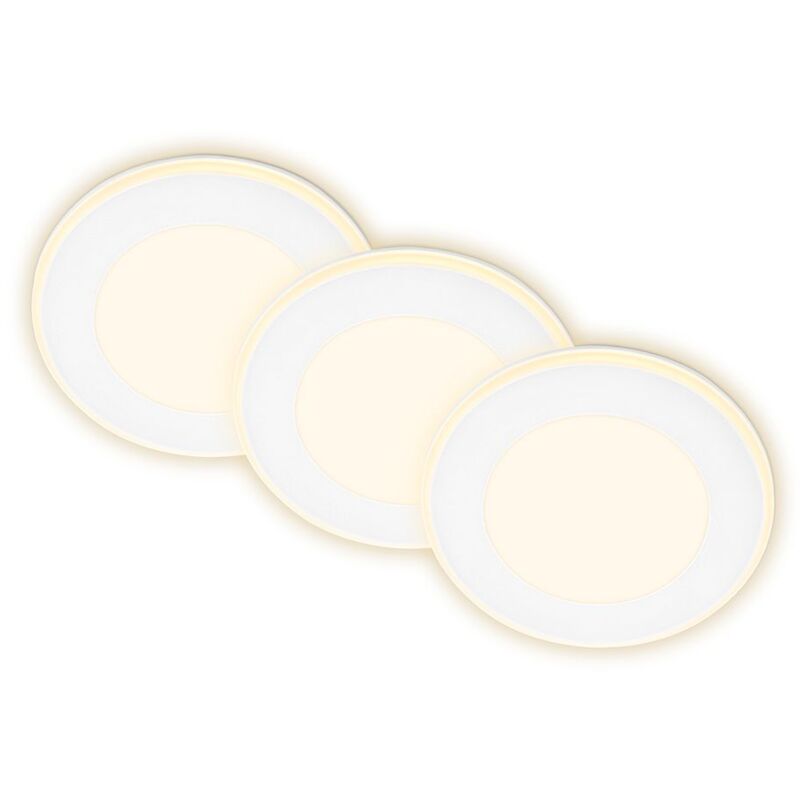 foto del prodotto set di 3 faretti da incasso led lampade da incasso led spot 3 livelli di commutazione bianco caldo