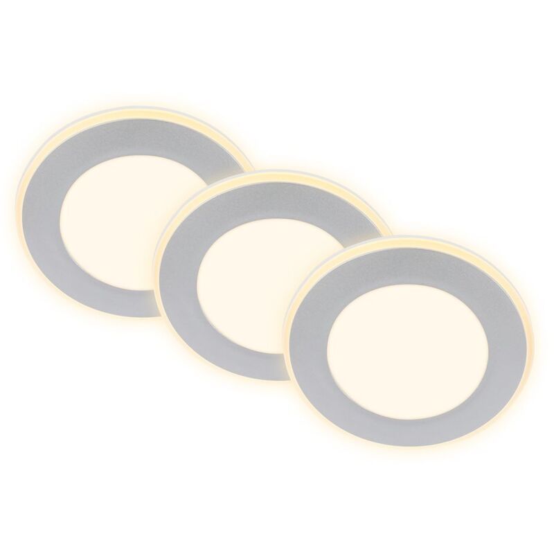 foto del prodotto set di 3 faretti da incasso led lampade da incasso led spot 3 livelli di commutazione bianco caldo
