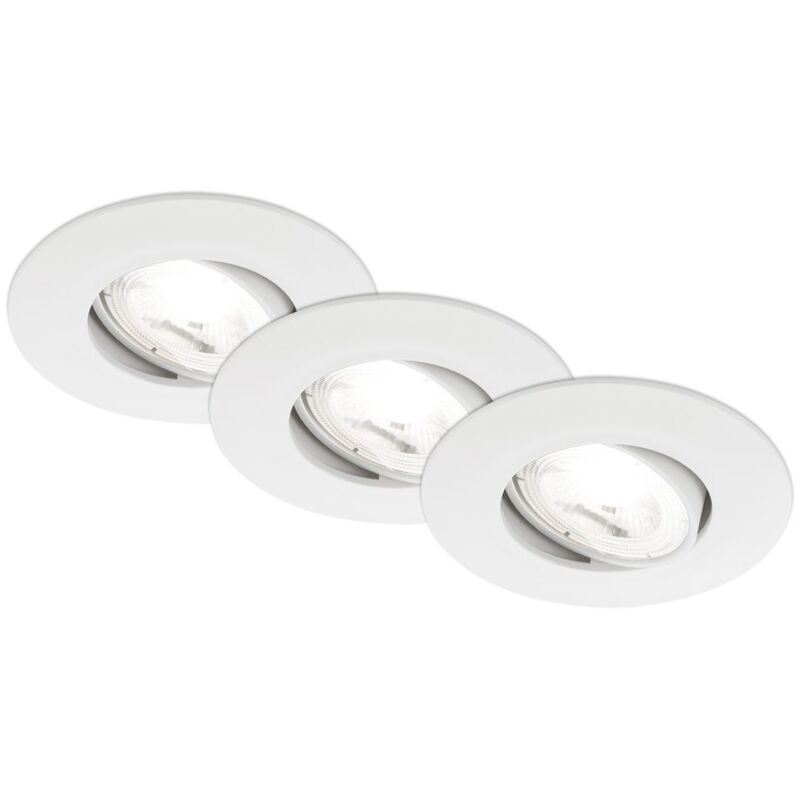 foto del prodotto set di 3 faretti da incasso led lampade da incasso led spot orientabili efficienza a
