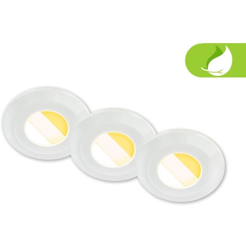 foto del prodotto set di 3 faretti da incasso led per bagno led faretti da incasso per bagno cts piatti ra90