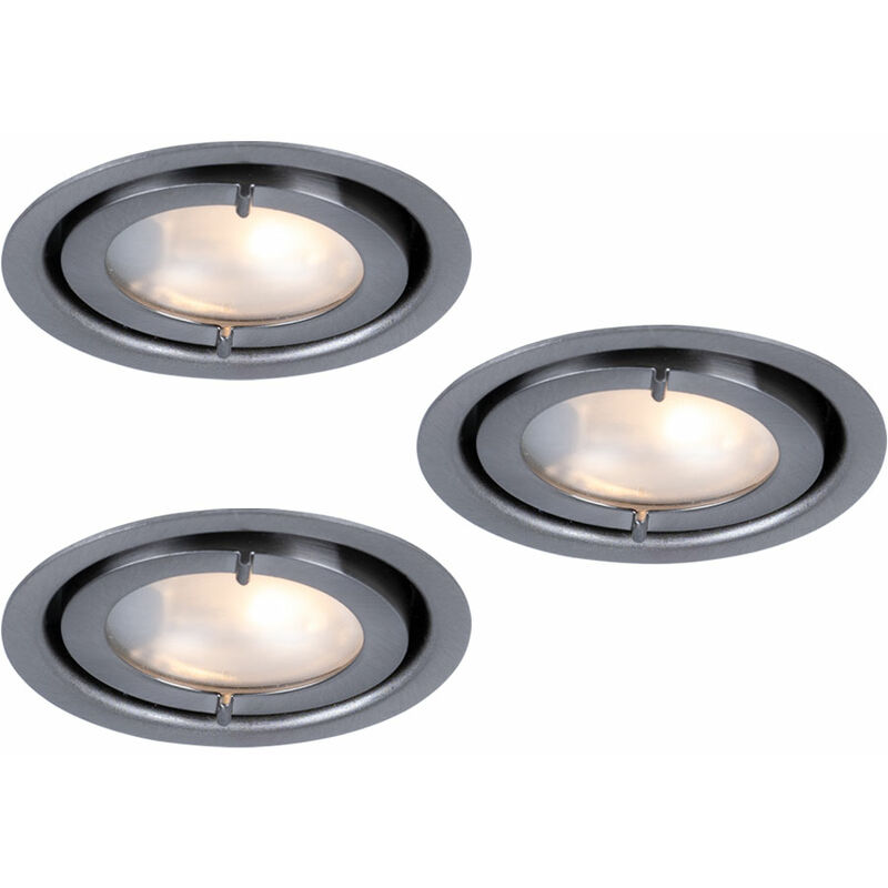 foto del prodotto set di 3 faretti da incasso, rotondi, illuminazione, faretti, lampade, luci, luci paulmann 935.21