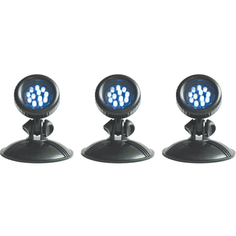 foto del prodotto set di 3 faretti led 4,8 watt per laghetto stagno