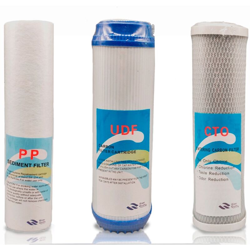 foto del prodotto set di 3 filtri acqua per osmosi inversa universale 5 stadi