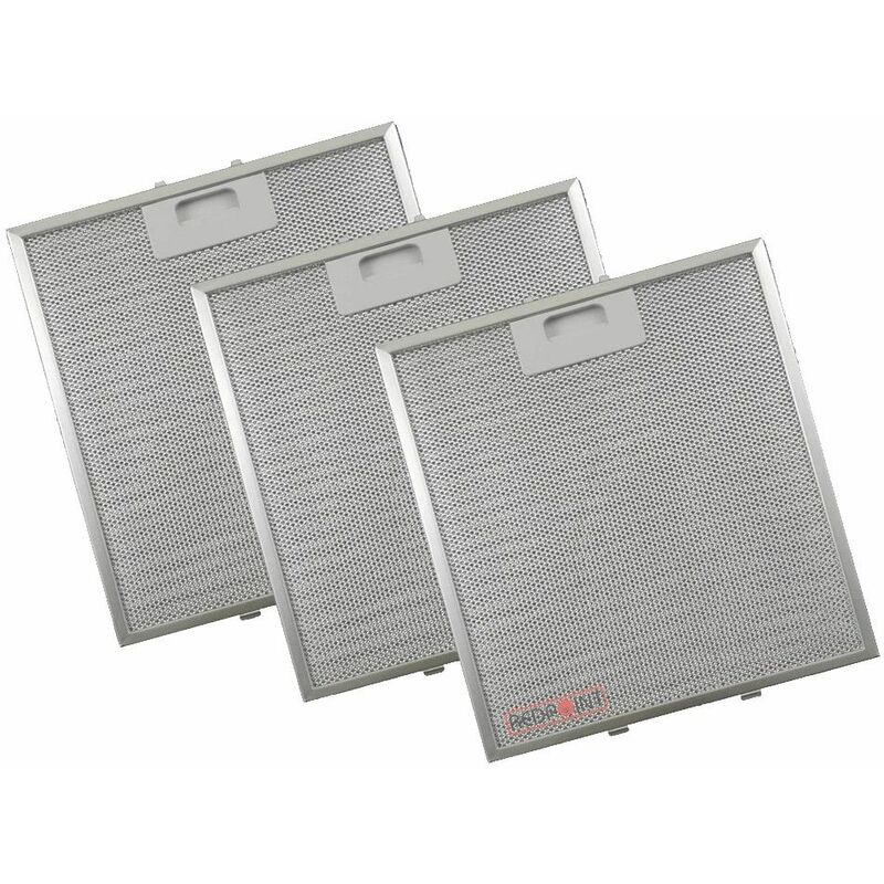foto del prodotto set di 3 filtri in metallo originale anti grasso 267x305 mm cappa aspirante elica 4357154