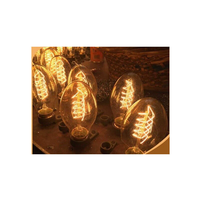 foto del prodotto set di 3 lampade vintage lampadina edison e27 bt55 lampadine