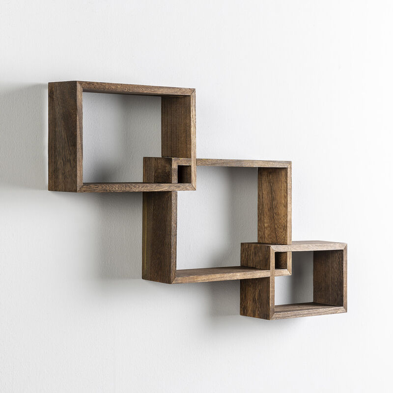 foto del prodotto set di 3 mensole da muro quadrate iago