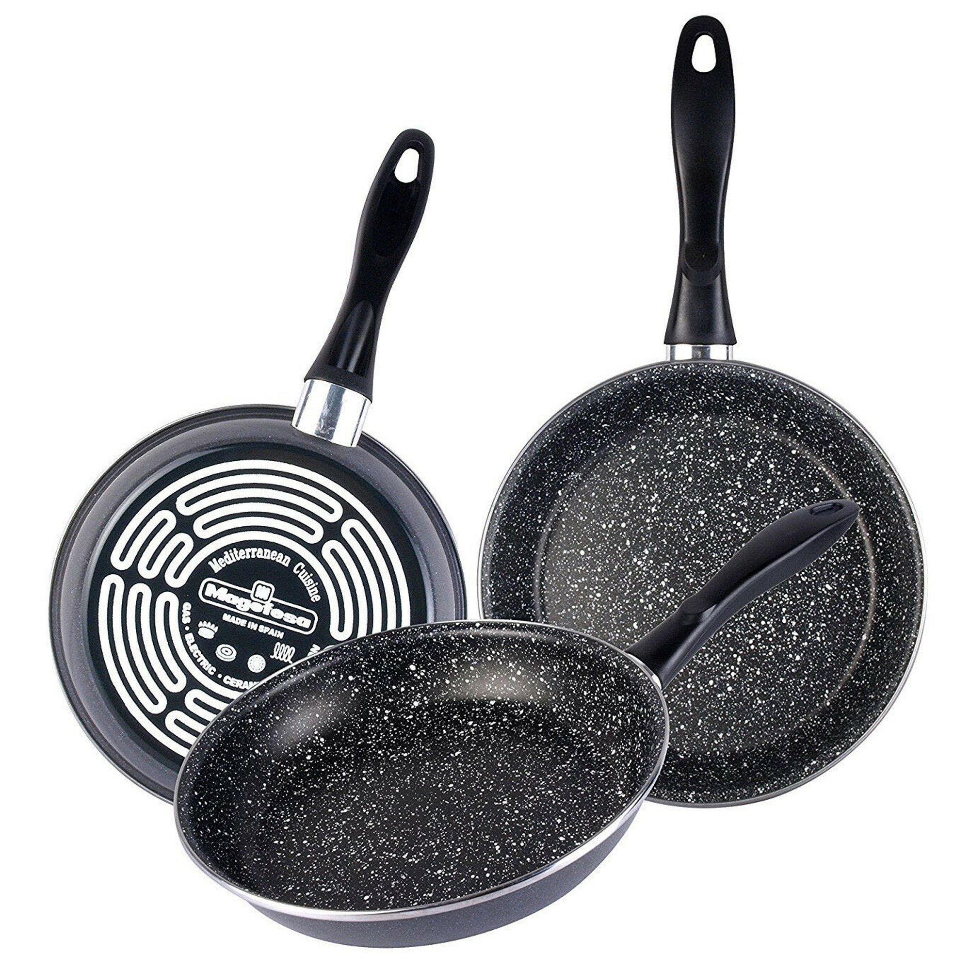 foto del prodotto set di 3 padelle magefesa k2 gransasso - marmo antiaderente - induzione - 18-20-24 cm - prodotto in spagna