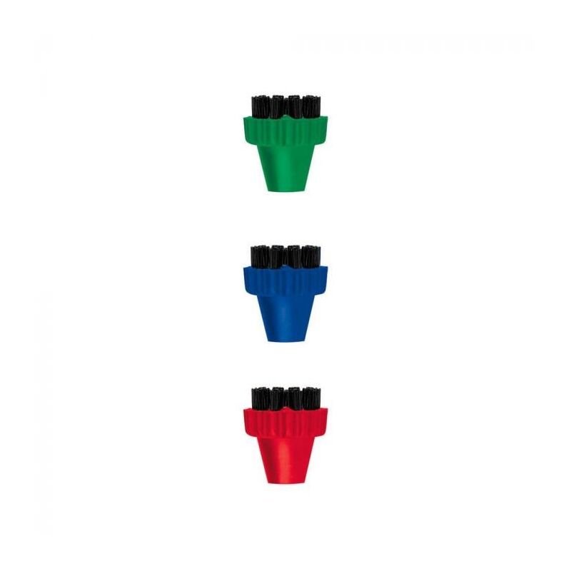 foto del prodotto set di 3 piccoli pennelli in nylon per pulitore a vapore polti paeu0296