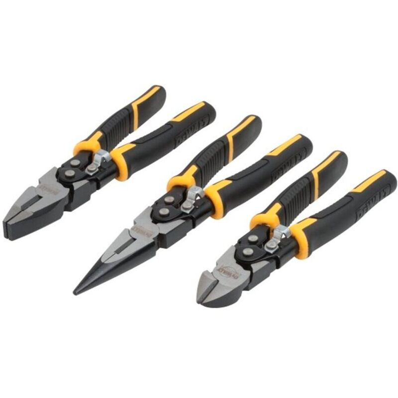 foto del prodotto set di 3 pinze con azione composta dewalt dwht0-70485