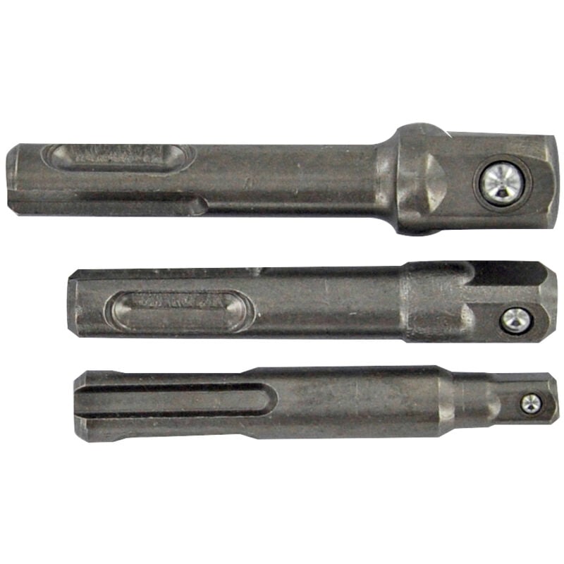 foto del prodotto set di 3 portabussole gambo sds per bussole quadrate da 1 4 e 3 8 e 1 2 tivoly