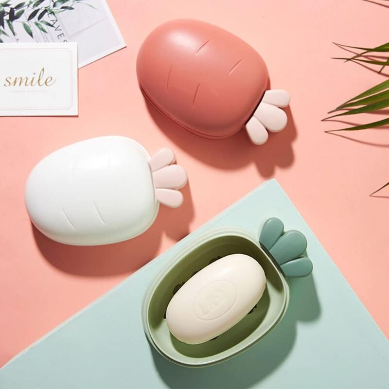 foto del prodotto set di 3 portasapone, portasapone da bagno, portasapone con coperchio, portasapone portatile, contenitore portatile con coperchio, portasapone per