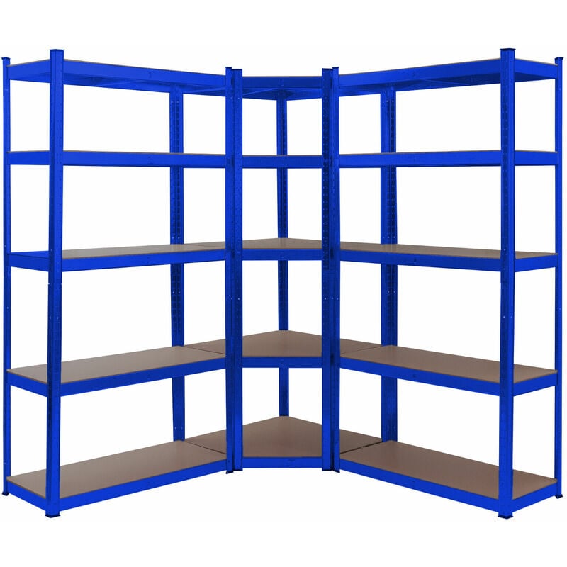 foto del prodotto set di 3 scaffali per uso intensivo scaffalatura ad angolo scaffalatura arebos