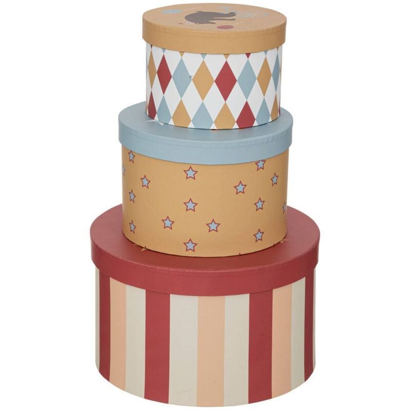 foto del prodotto set di 3 scatole di cartone circus d15 18 25cm atmosphera cr ateur d'int rieur