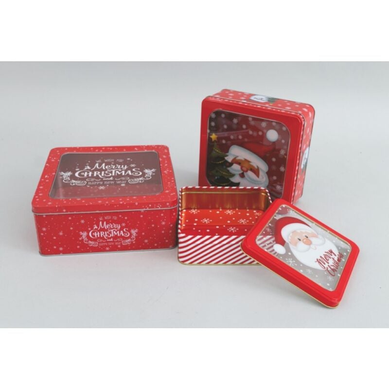 foto del prodotto set di 3 scatole in latta 15 x 15 x 15 cm