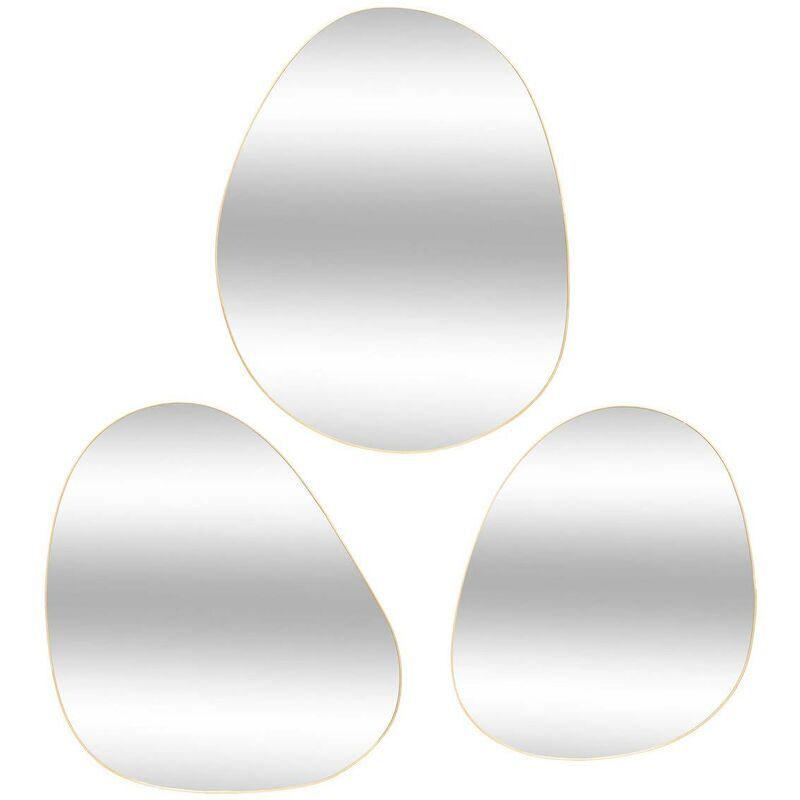 foto del prodotto set di 3 specchi organici lida l32 44,5 47cm oro atmosphera cr ateur d int rieur