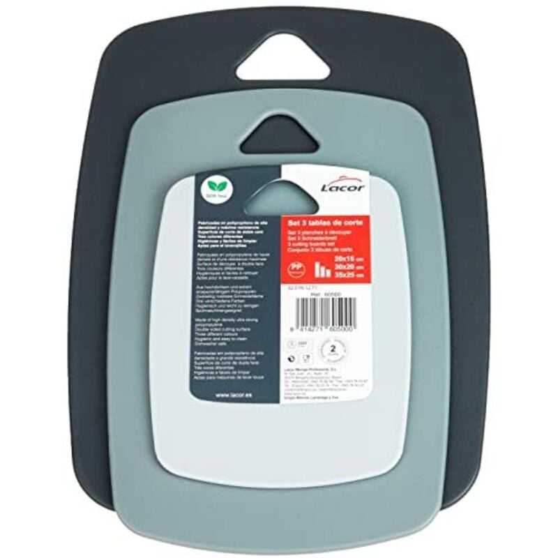 foto del prodotto set di 3 taglieri in polietilene 60500 lacor