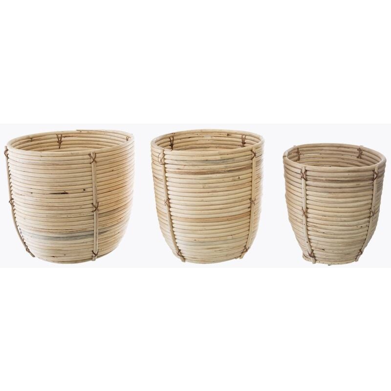 foto del prodotto set di 3 vasi in rattan d24 25 34cm atmosphera cr ateur d int rieur