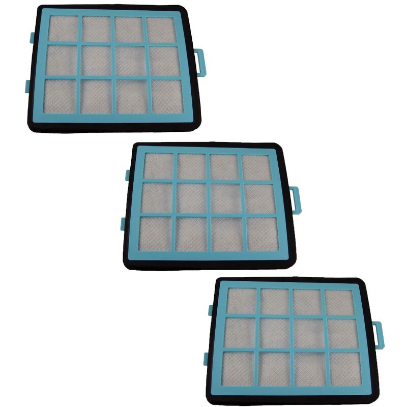 foto del prodotto set di 3x filtro d'aspirazione compatibile con philips powerpro fc8760, fc8761, fc8764, fc8766, fc8767, fc8769 aspirapolvere - vhbw