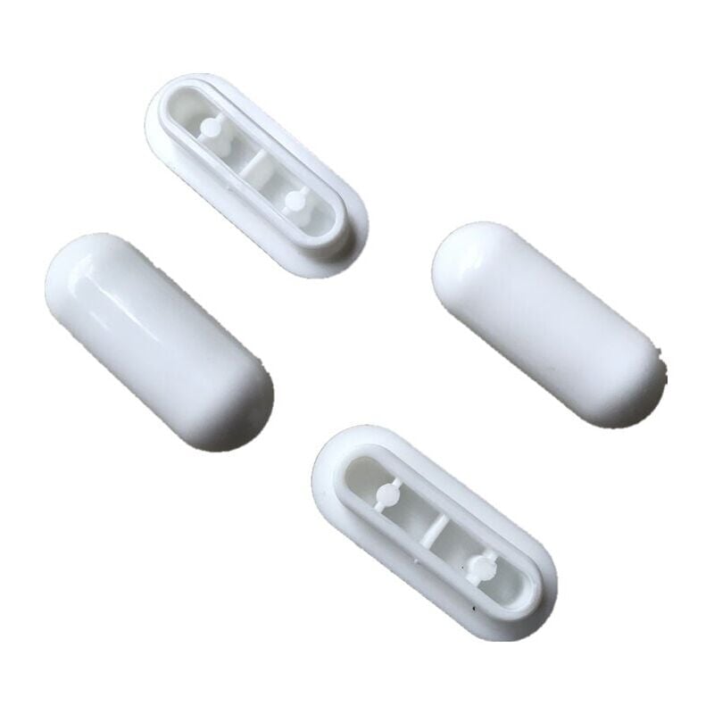 foto del prodotto set di 4 ammortizzatori universali per sedili wc, ammortizzatori universali, set di ammortizzatori in plastica per sedili wc, bianco, 3,8 x 1,1 cm