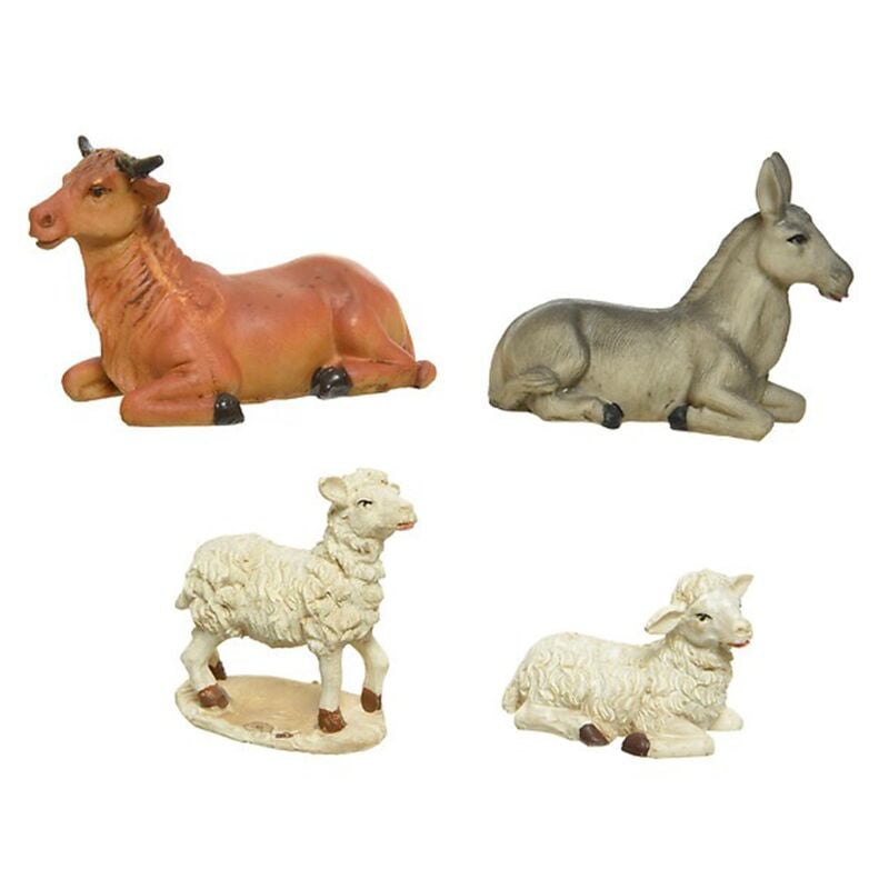 foto del prodotto set di 4 animali per presepe, altezza 3,7 cm