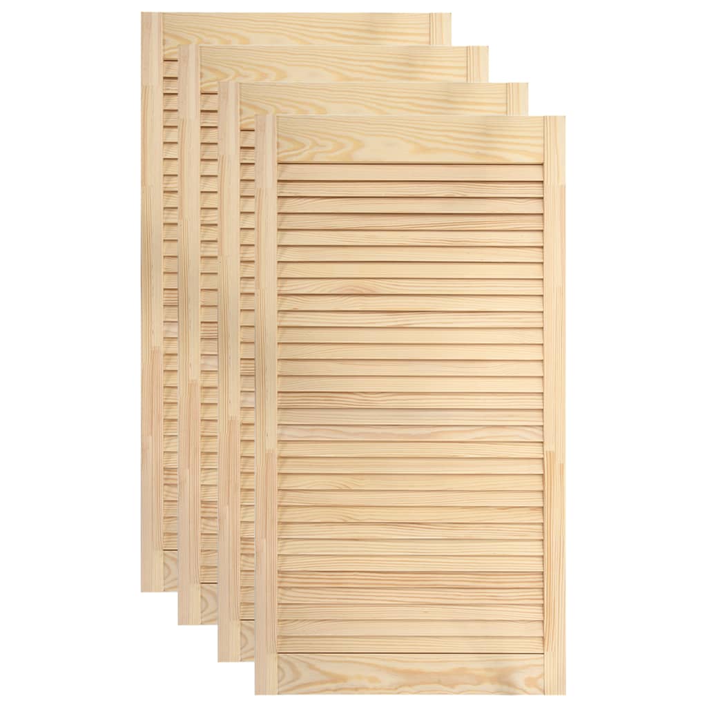 foto del prodotto set di 4 ante a persiana, ante per armadi, ante per scaffali, per armadio, guardaroba, guardaroba, 99,3x39,4 cm, in legno massello di pino 02 0003923