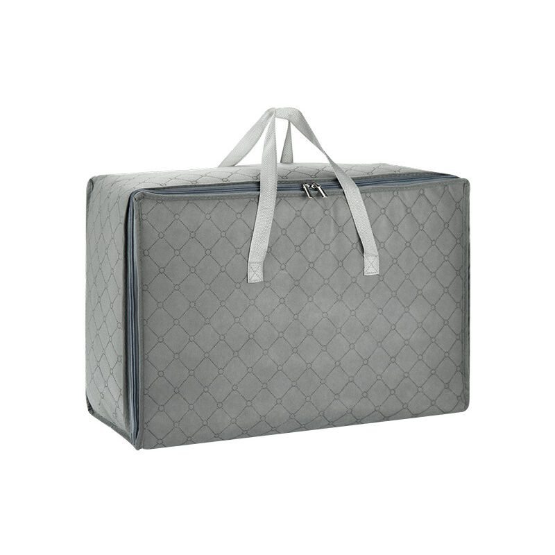 foto del prodotto set di 4 borse portaoggetti per vestiti, borsa portaoggetti in tessuto non tessuto spesso per vestiti, trapunte, biancheria da letto, grigio media