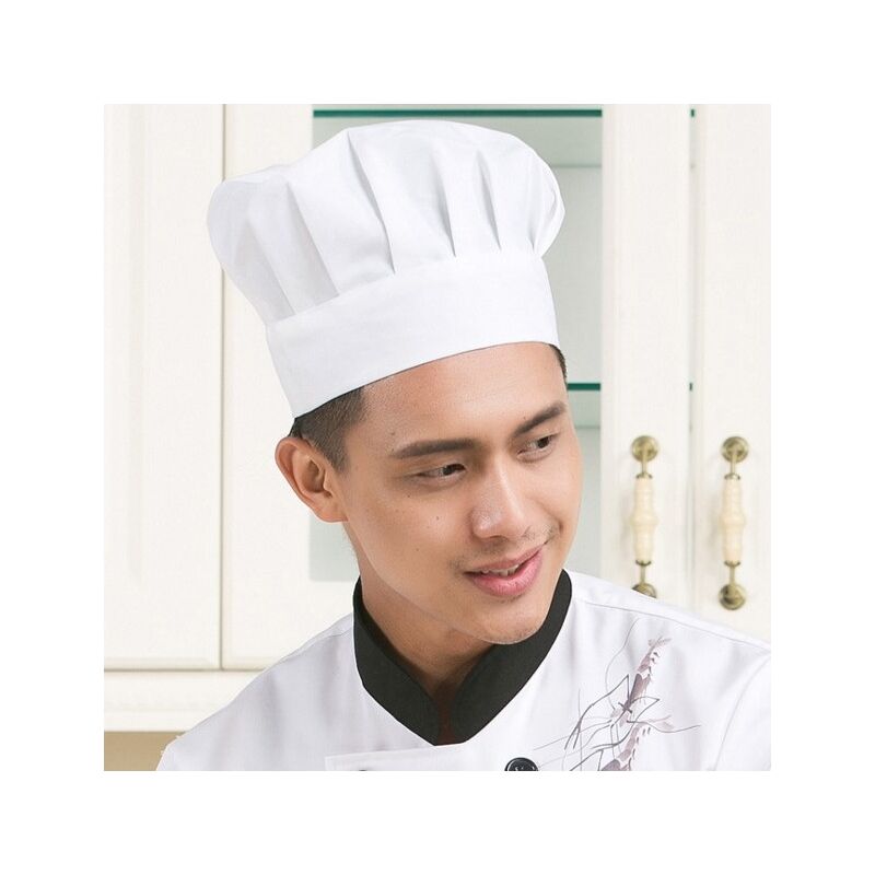 foto del prodotto set di 4 cappelli per adulti, berretto da cuoco elastico regolabile per panettiere sollbry