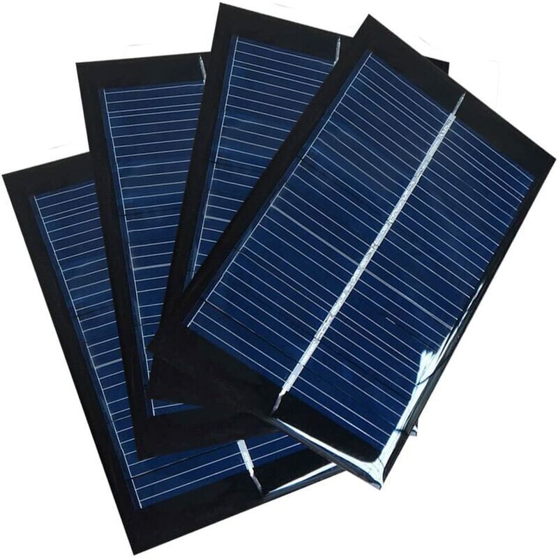 foto del prodotto set di 4 celle solari micro mini da 5 v 120 ma 80 x 55 mm per progetti di energia solare fai da te, giocattoli, caricabatterie