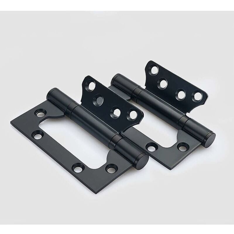 foto del prodotto set di 4 cerniere per porte in acciaio inossidabile, cerniere per porte rettangolari da 4 pollici 100 mm, nere