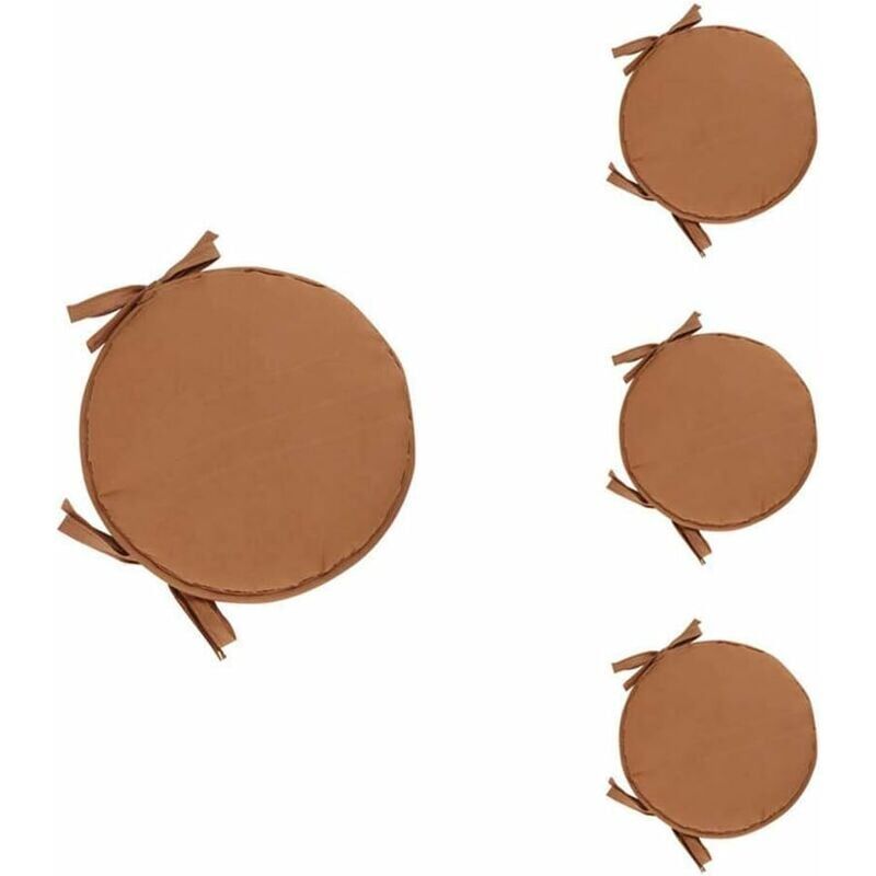 foto del prodotto set di 4 cuscini rotondi per sedie, per tavolo da pranzo e sedia con coulisse, 38 cm ymyny