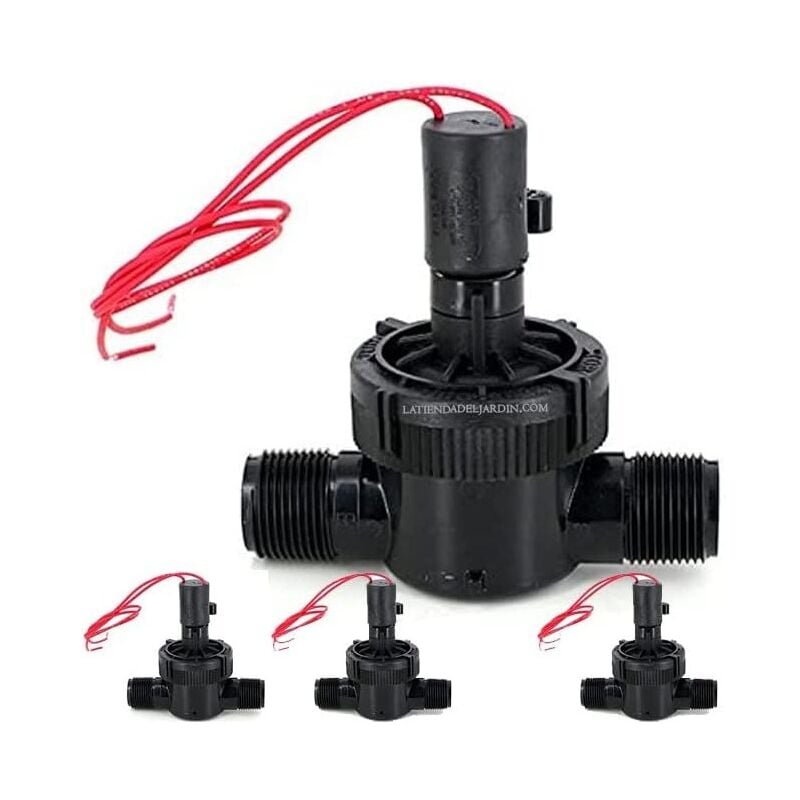 foto del prodotto set di 4 elettrovalvola toro per irrigazione 1 24v ez flo plus, filettatura maschio. funziona con programmatori elettrico