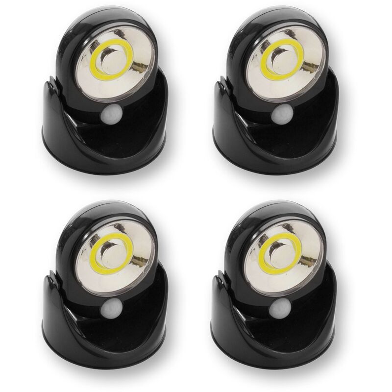 foto del prodotto set di 4 faretti con rilevatori di movimento led potenti