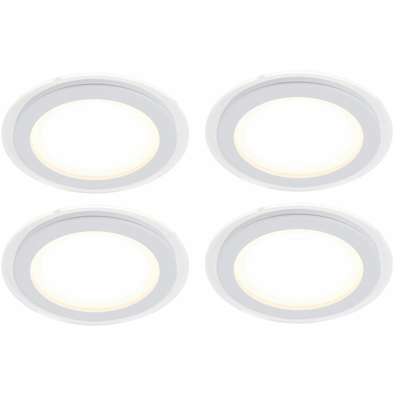 foto del prodotto set di 4 faretti da incasso a led faretti soggiorno illuminazione spot lampade corridoio plafoniere da parete