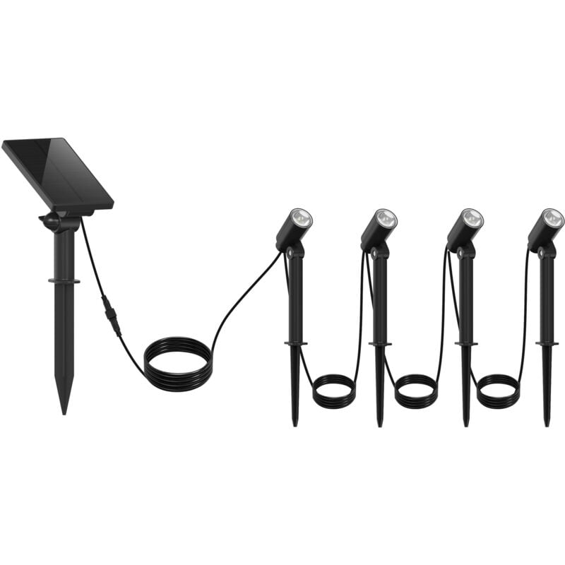 foto del prodotto set di 4 faretti solari led h27cm mini roundy