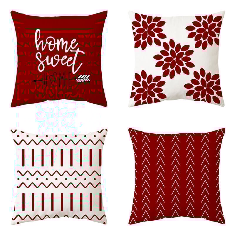 foto del prodotto set di 4 federe per cuscini, federa moderna per divano, federa in tessuto per divano, letto, auto, 45 x 45 cm sollbry