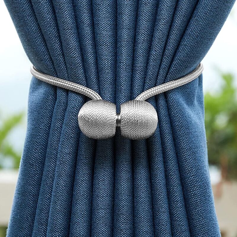 foto del prodotto set di 4 fermatende magnetici e resistenti, color grigio argento.
