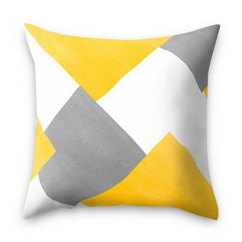 foto del prodotto set di 4 fodere per cuscini per divano spessi in poliestere con stampa geometrica giallo senape, con cerniera nascosta, 18 x 18 pollici bebusingoto
