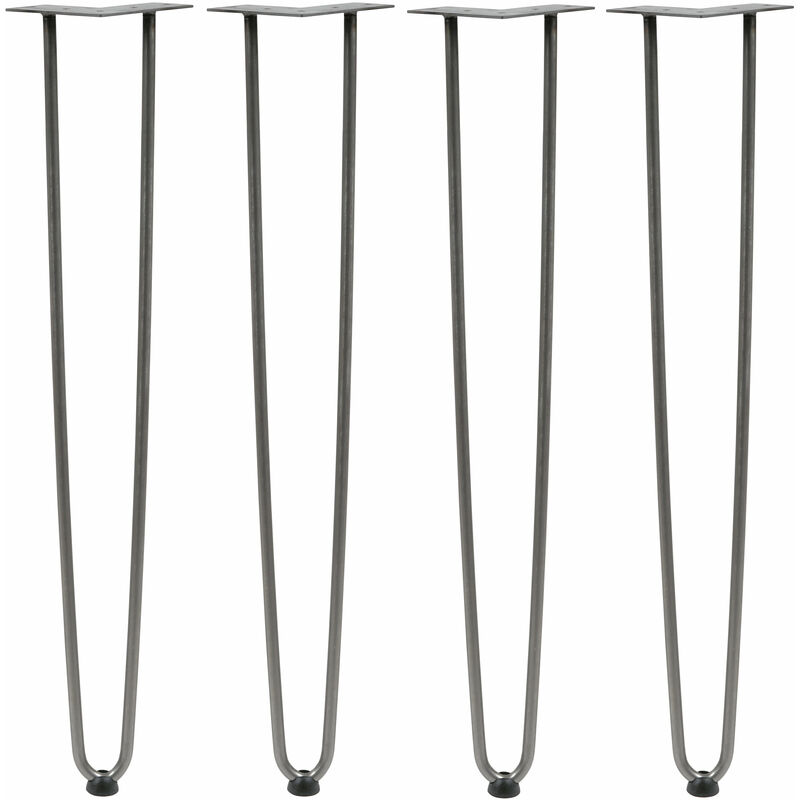 foto del prodotto set di 4 gambe a forcella, 71 cm, acciaio grezzo, 2 gambe da tavolo a puntone zelsius