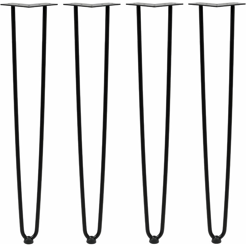 foto del prodotto set di 4 gambe a forcella, 71 cm, nero, 2 gambe da tavolo a puntone zelsius