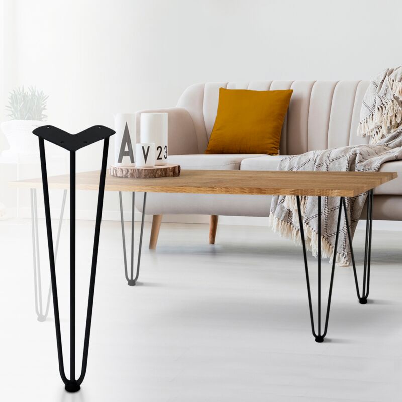 foto del prodotto set di 4 gambe a perno da 40,5 cm per tavolo di design industriale