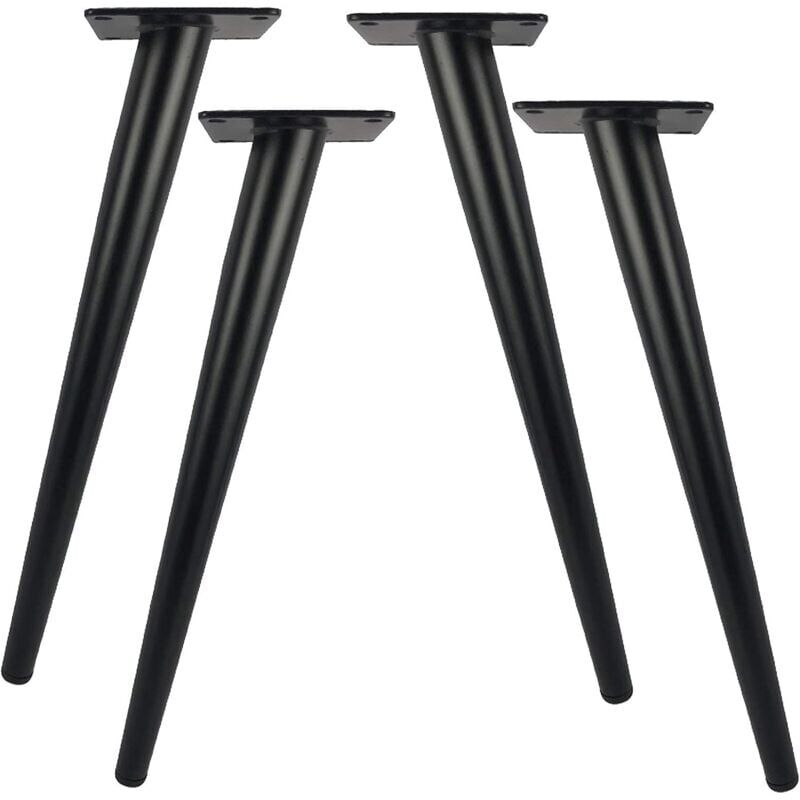 foto del prodotto set di 4 gambe da tavolo in metallo da 30 cm di lunghezza per mobili moderni, cassettiere, armadi, scrivanie, sedie pouf, gambe di supporto per