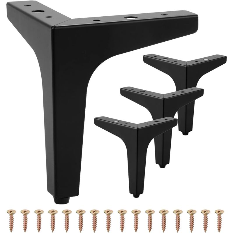 foto del prodotto set di 4 gambe per mobili da 13 cm, gambe per mobili in metallo moderne triangolari per mobili, armadi, divani, sedie, pouf