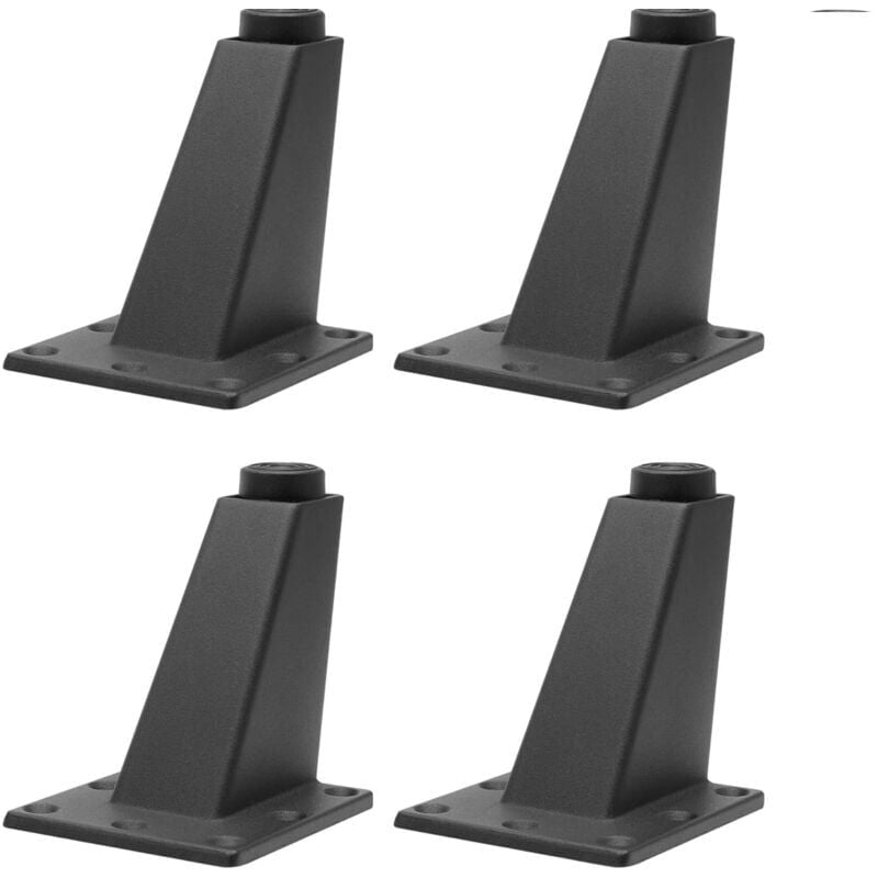 foto del prodotto set di 4 gambe per mobili, gambe robuste in lega di alluminio per mobili, gambe di supporto per divani in metallo oblique quadrate, piedini