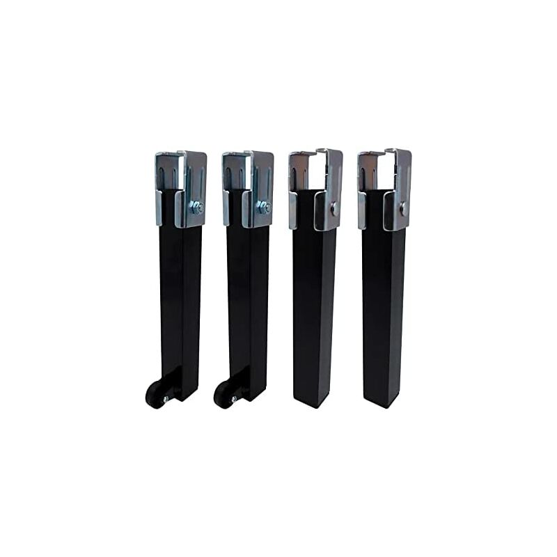 foto del prodotto set di 4 gambe pt25 30x30x260mm con rotelle, nero 96401 micel