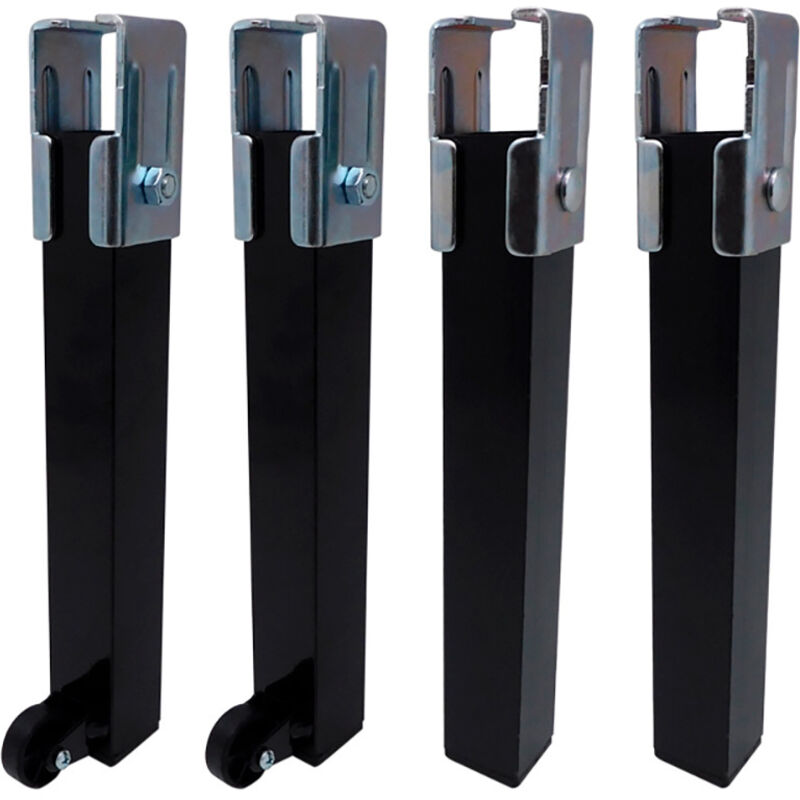 foto del prodotto set di 4 gambe pt25 35x35x260mm con rotelle, nero 96403 micel